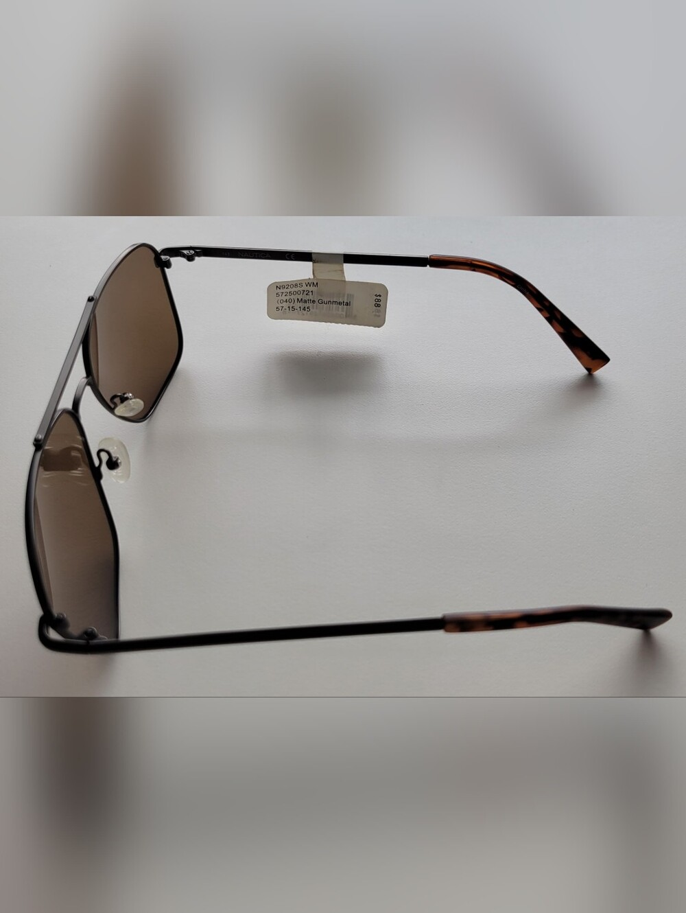 Nautica Matte Gunmetal Sunglass Frame - Black and Silver - Picture 4 of 7